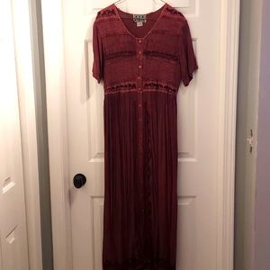 Short sleeve rayon/guaze Dress